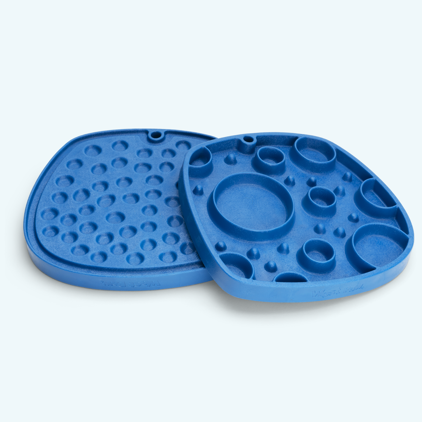 Flexible silicone feast mat designed for slower, more deliberate feeding