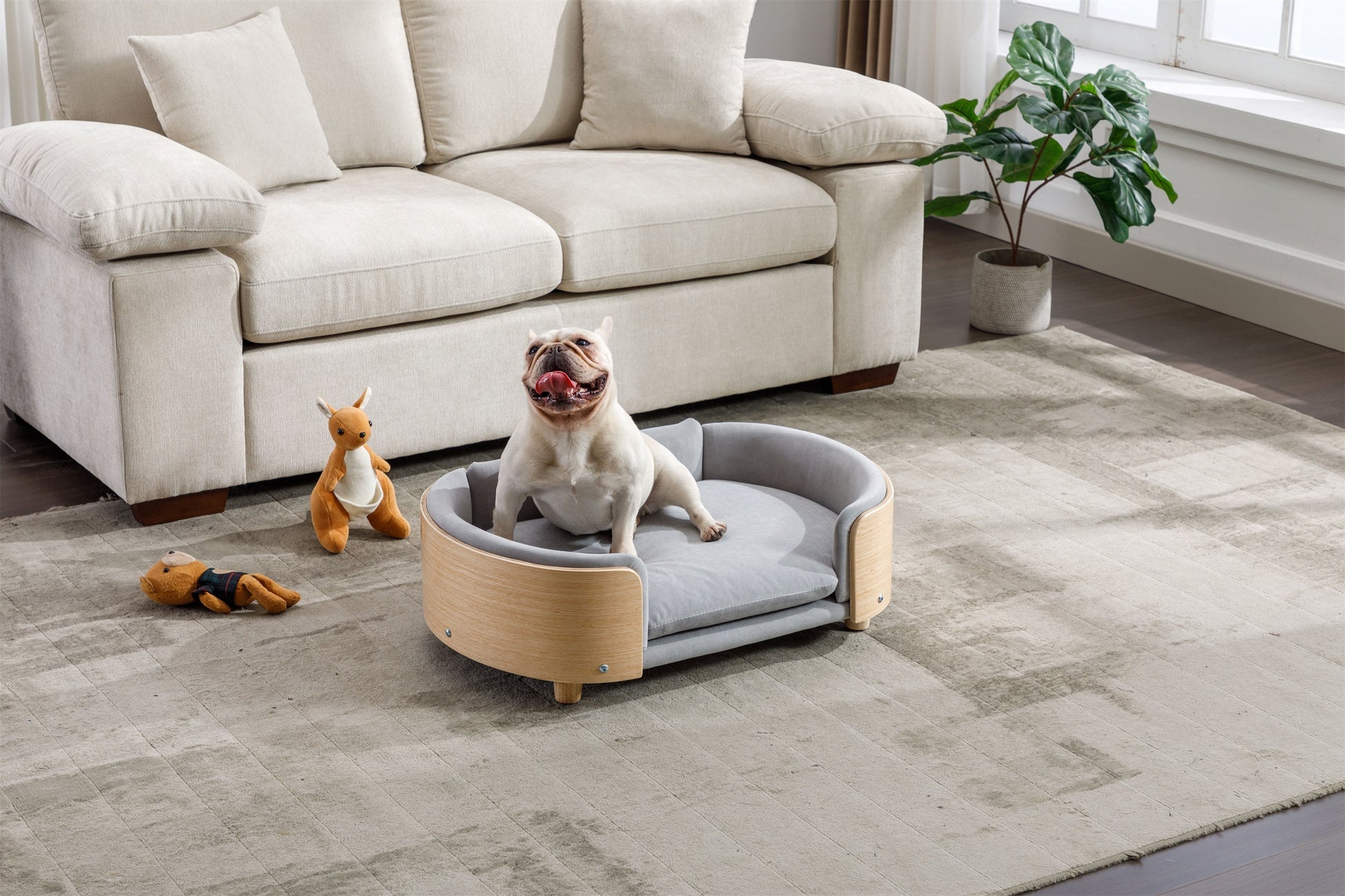Scandinavian dog bed frame designed for modern interiors