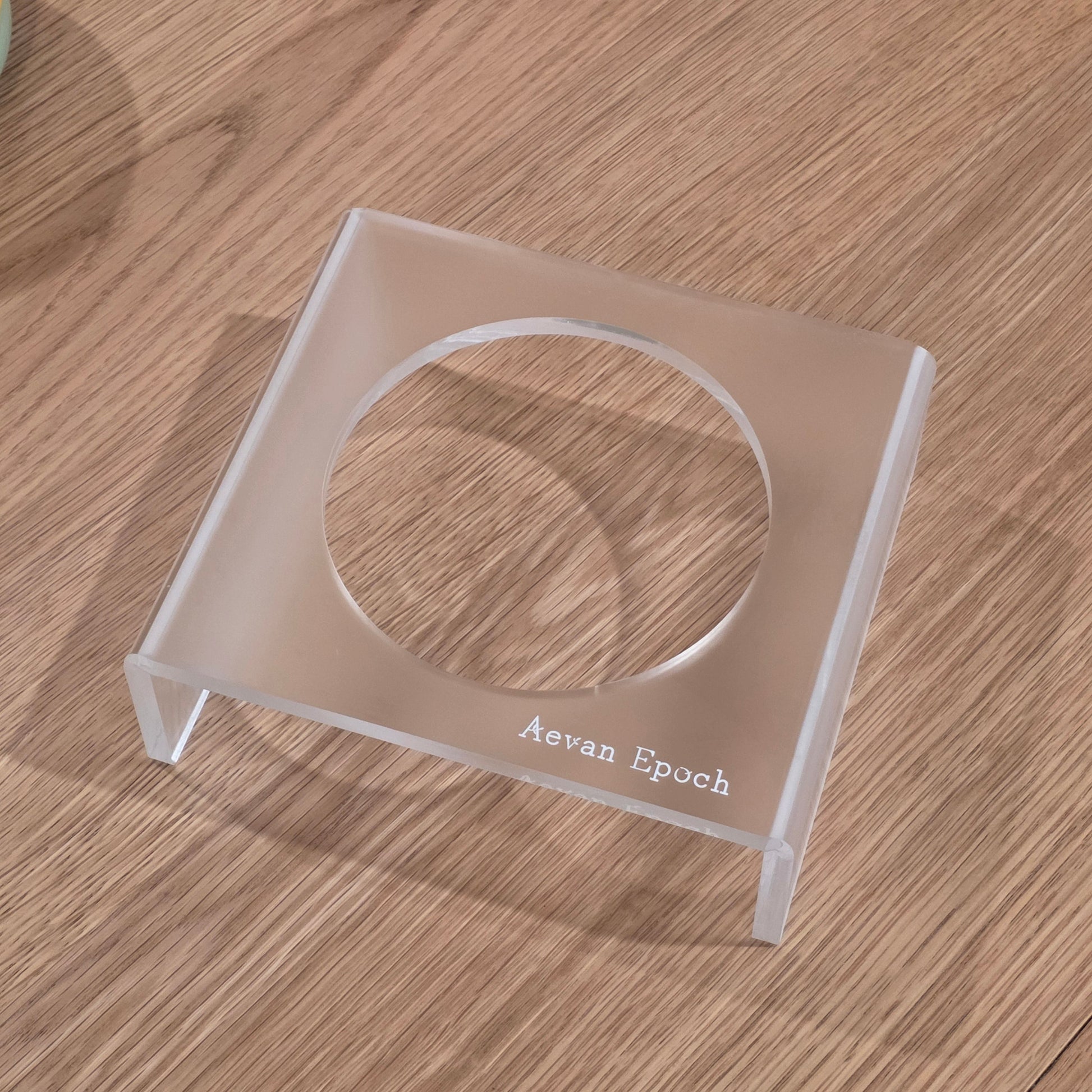 Aevan Epoch frosted acrylic pet bowl stand selected by LAVORA for an elevated feeding setup