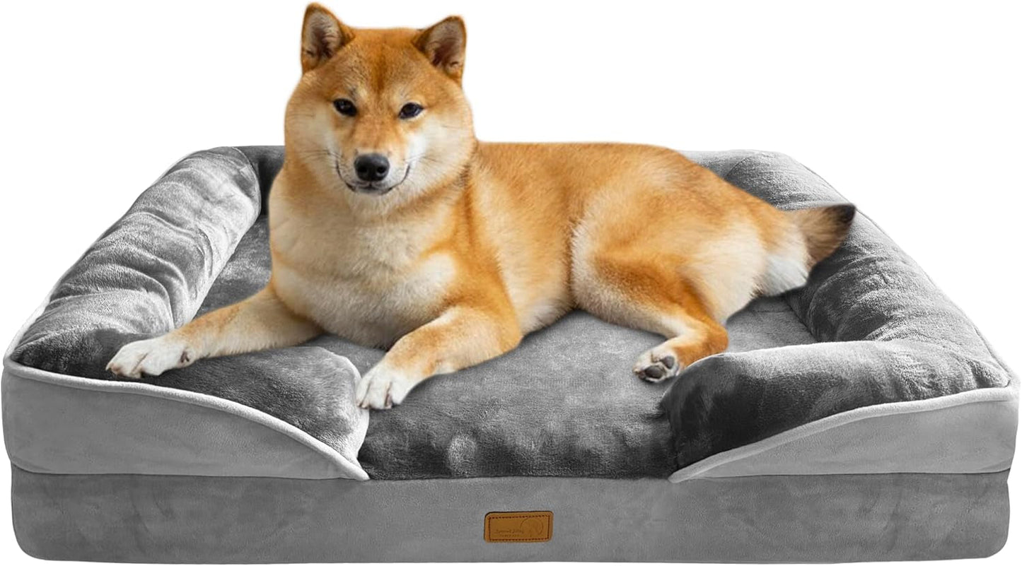 Dog bed with a supportive foam base for daily use