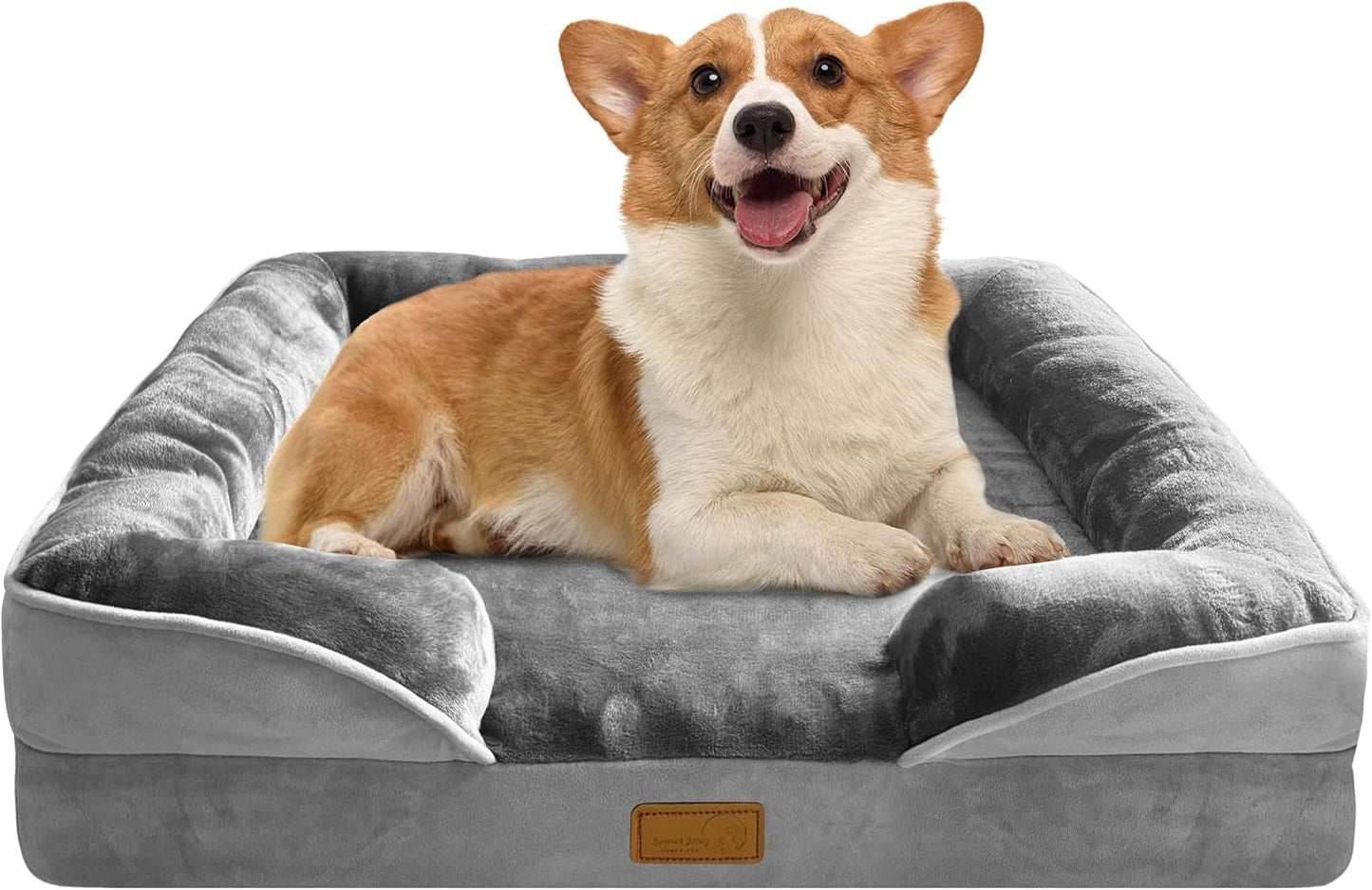 Washable dog sofa bed in a neutral, home-friendly finish