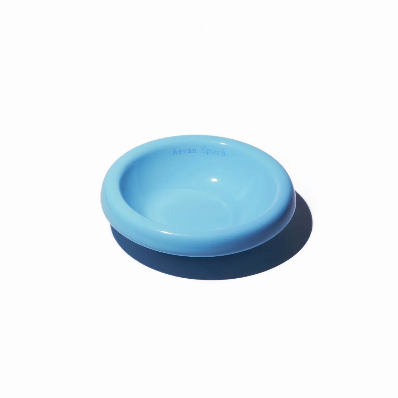 Blue glossy Aevan Epoch stoneware pet bowl for food or water use