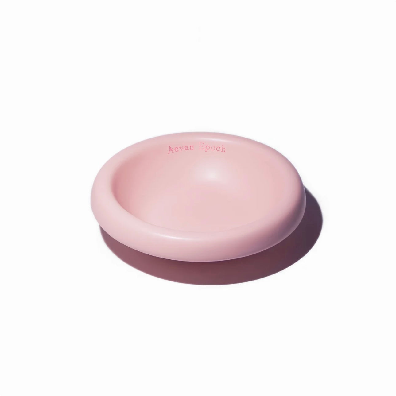 Pink glossy Aevan Epoch stoneware pet bowl for food or water use