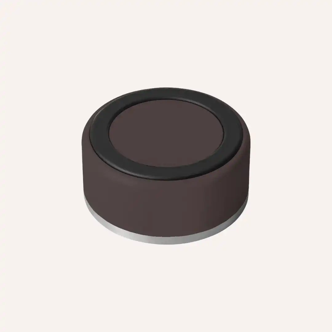 Brown non-slip stainless steel pet bowl for daily feeding
