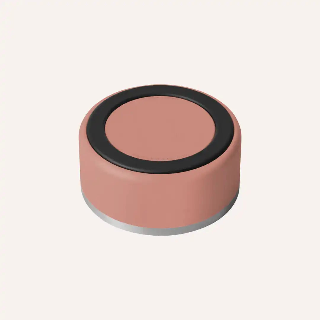 Pink non-slip stainless steel pet bowl, dishwasher safe