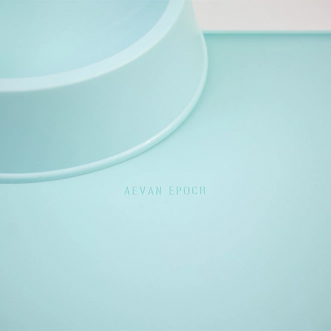 Blue raised-edge silicone pet feeding mat selected by LAVORA for a clean feeding corner
