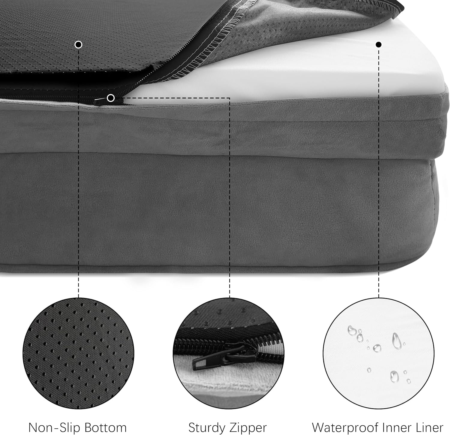 Supportive dog bed designed to sit within a living room rather than interrupt it