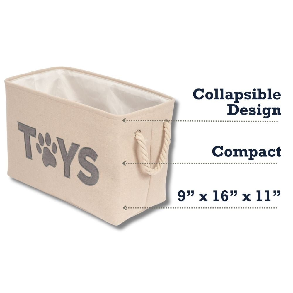 Country Living Foldable Fabric Dog Toy Storage Bin
