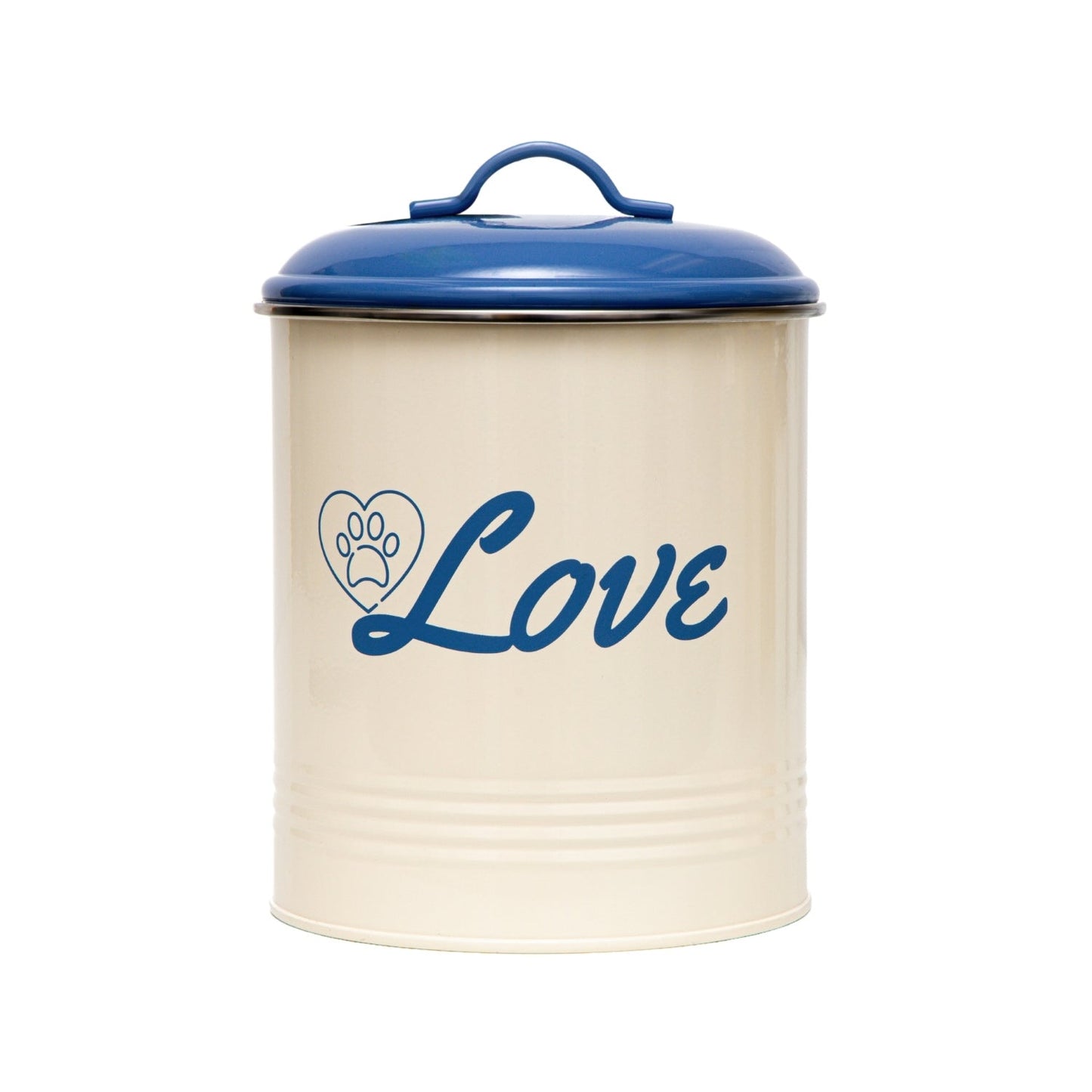 Country Living Set of 3 Pet Treat Storage Canisters – French Blue Lid