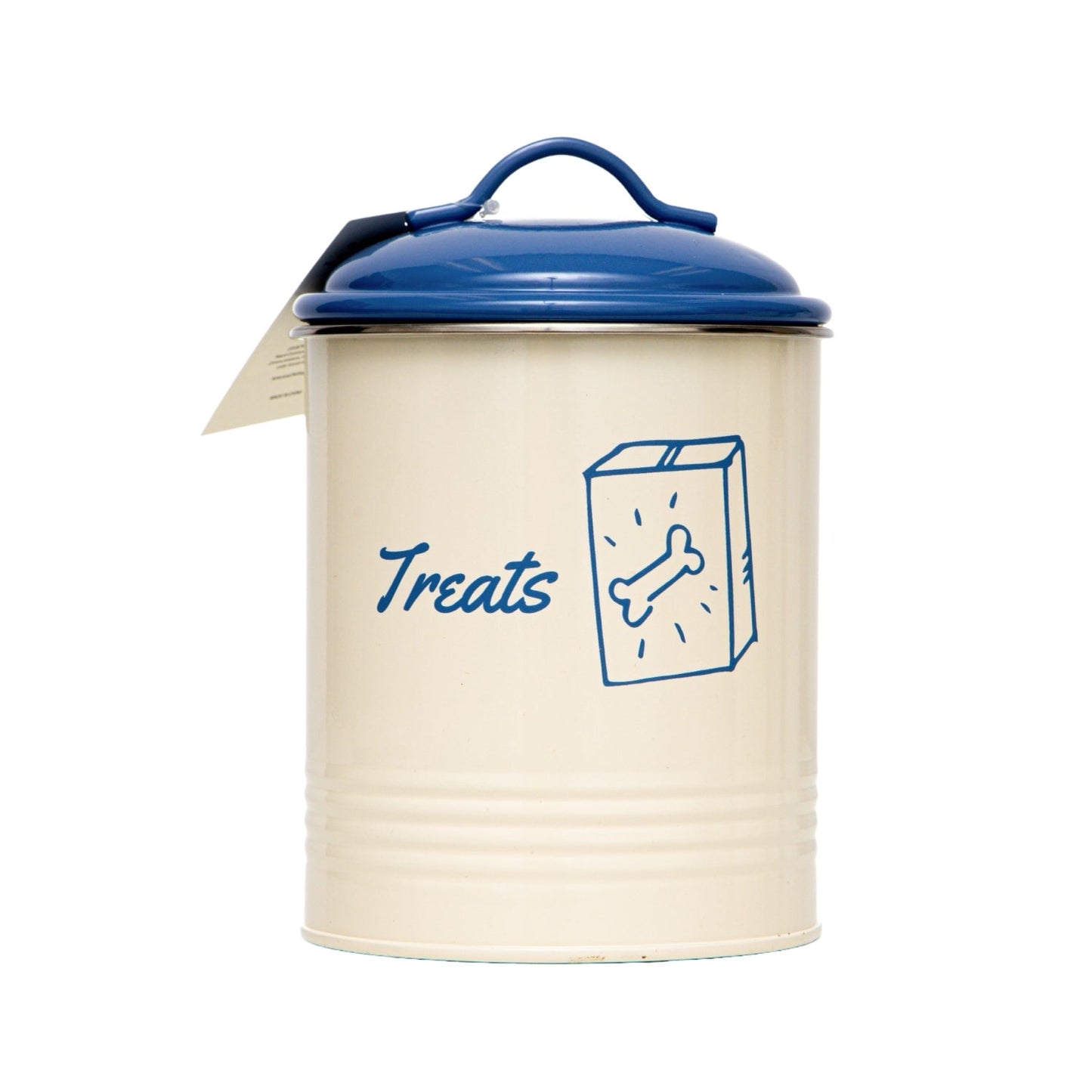 Country Living Set of 3 Pet Treat Storage Canisters – French Blue Lid
