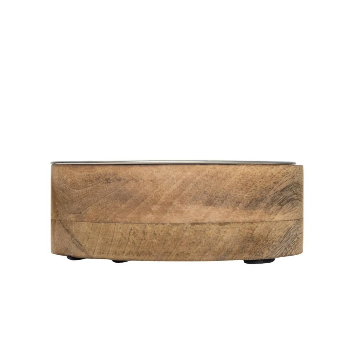 Country Living Stainless Steel Dog Bowl with Mango Wood Holder