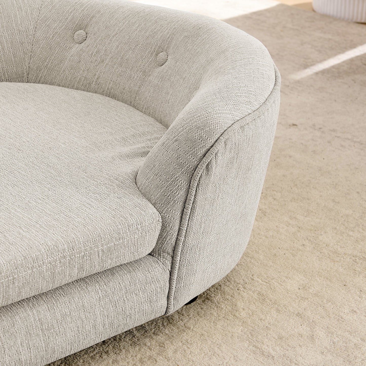 Oversized Oval Semi-Enclosed Dog Sofa — Beige