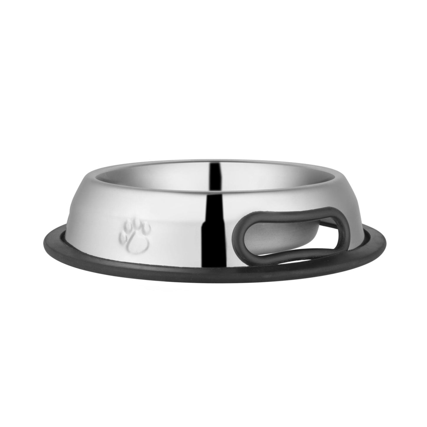 Dishwasher-safe no-tip stainless steel pet bowl