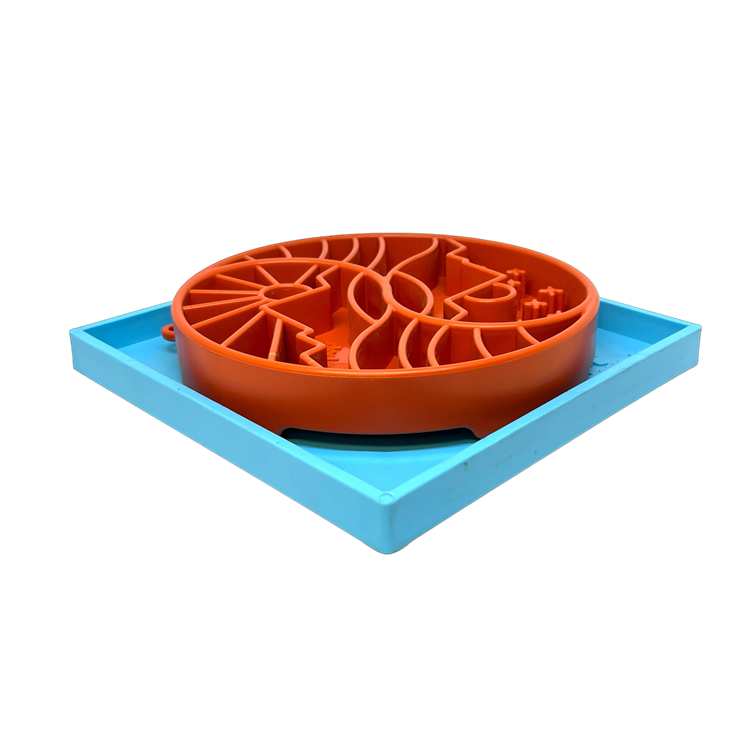 Suction cup holder designed to steady compatible bowls and lick mats on smooth surfaces