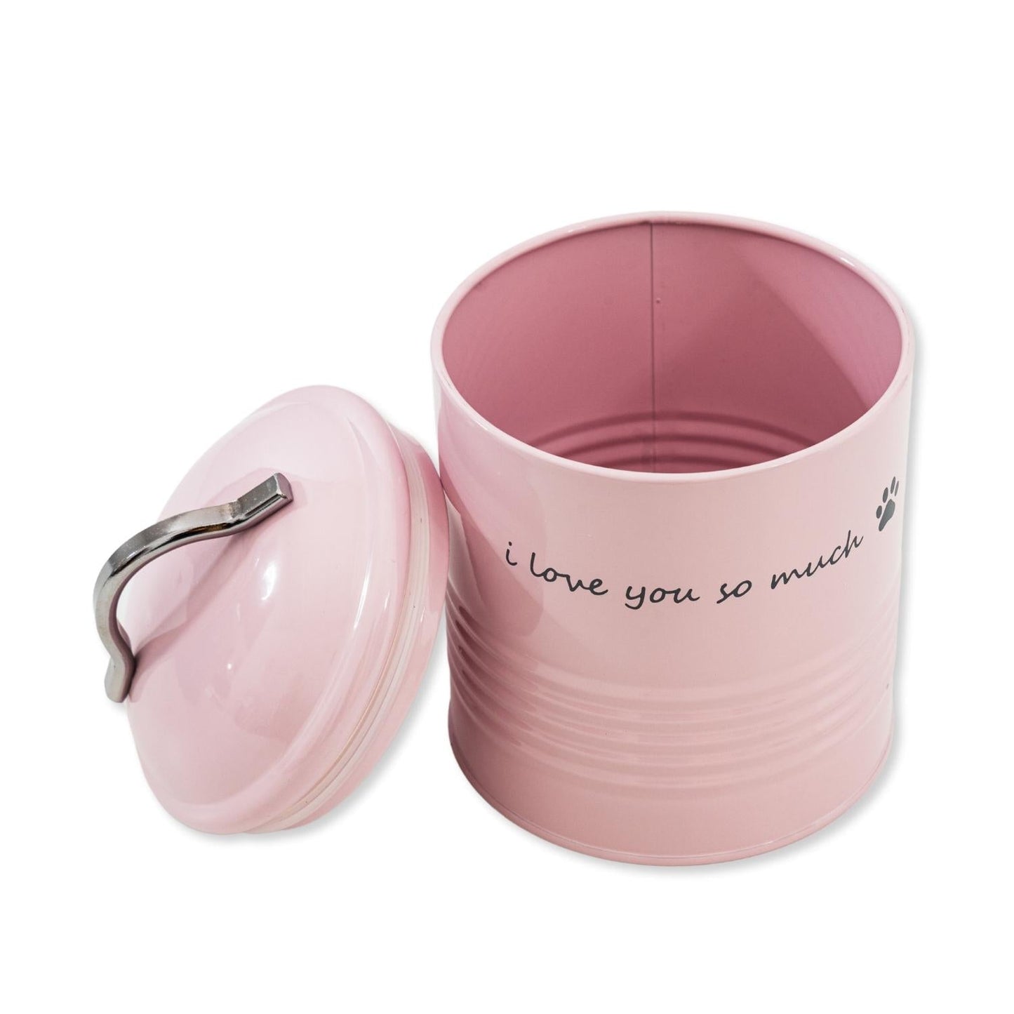 I Love You So Much Dog Treat Canister Gift Set – Pink & Blue
