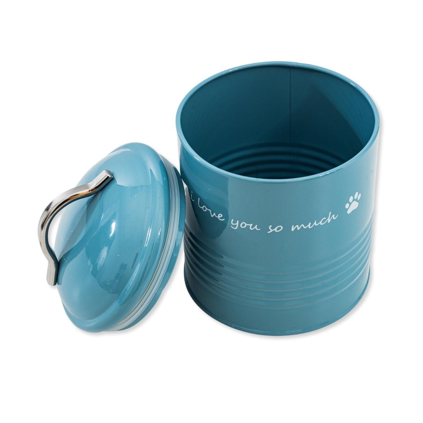 I Love You So Much Dog Treat Canister Gift Set – Pink & Blue