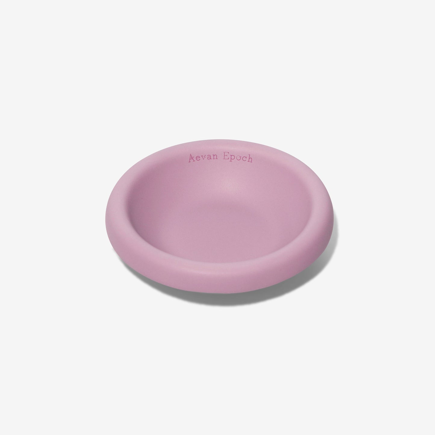 Pink Round Aevan Epoch stoneware pet bowl for food or water use