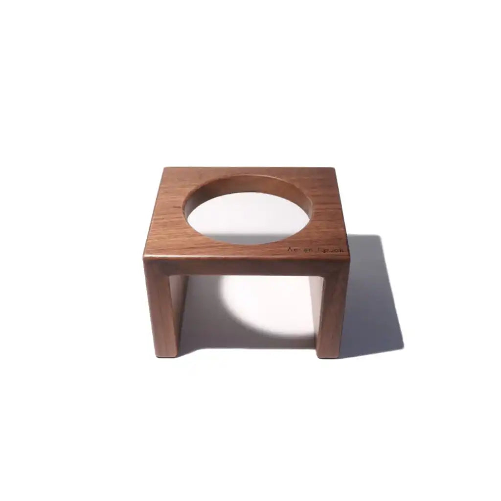 single Wooden square pet bowl stand 