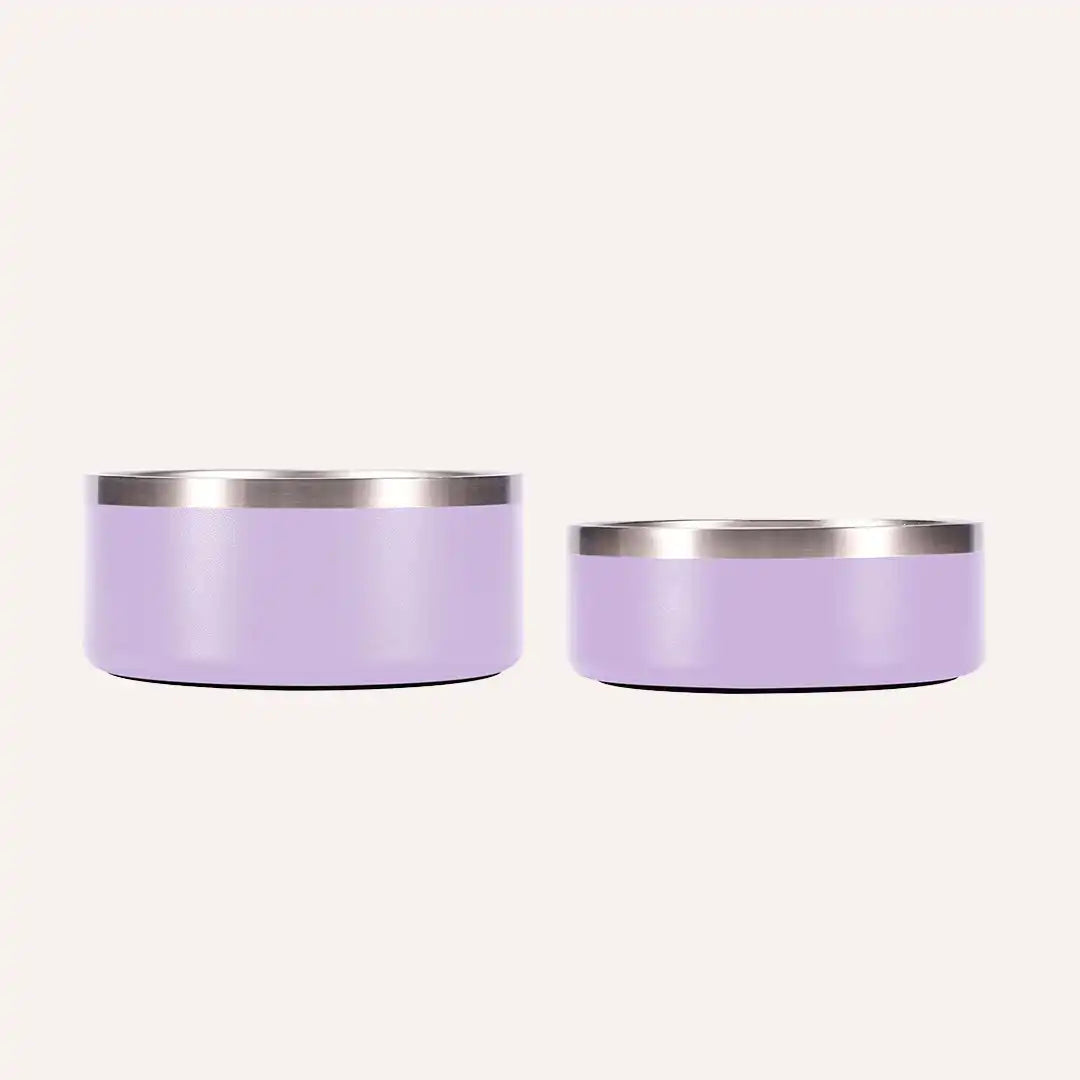 Dishwasher-safe stainless steel food and water bowl for dogs