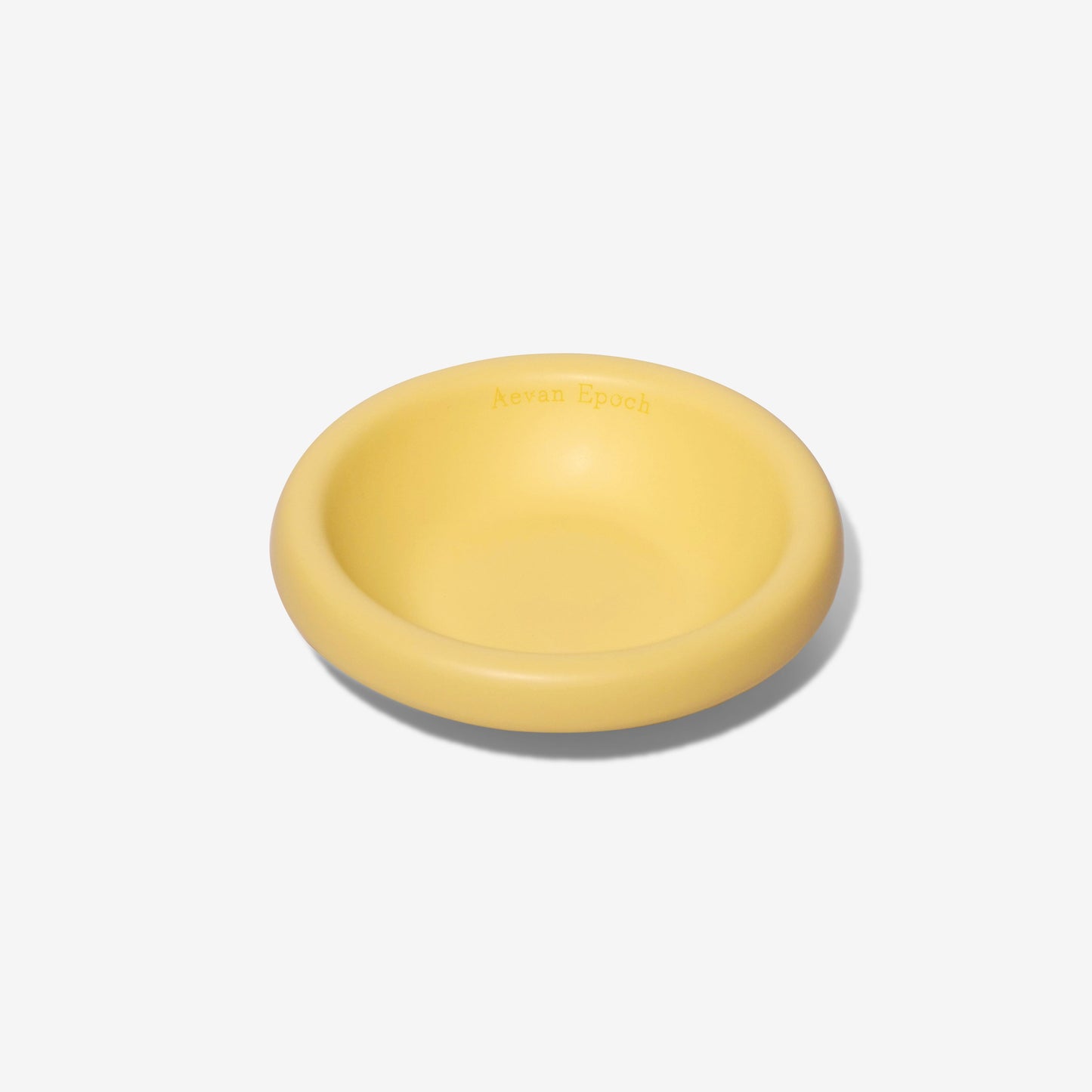 Yellow Aevan Epoch stoneware pet bowl for food or water use